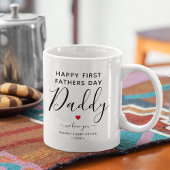 Cute Personalized "First Fathers Day Papa" Koffiemok