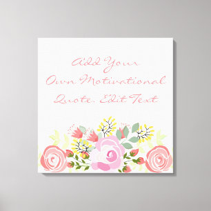 Cute personalized floral canvas afdruk