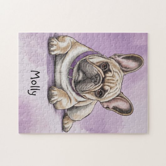 Cute Personalized French Bulldog Legpuzzel (Horizontaal)