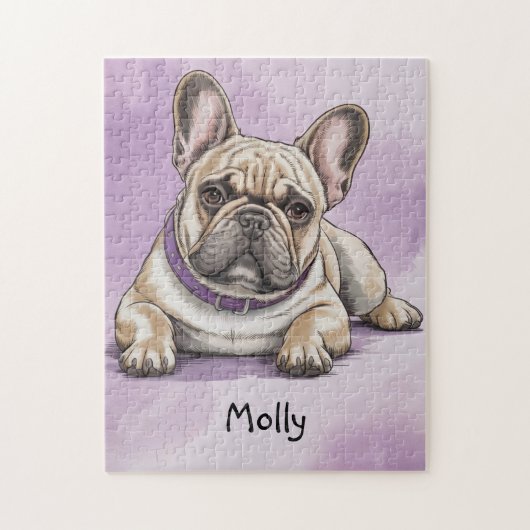 Cute Personalized French Bulldog Legpuzzel (Verticaal)