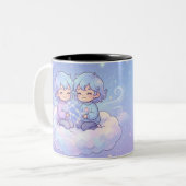 Cute Personalized Gemini Zodiac Mug Tweekleurige Koffiemok (Voorkant links)