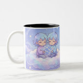 Cute Personalized Gemini Zodiac Mug Tweekleurige Koffiemok (Links)