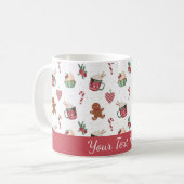 Cute Personalized Gingerbread Mug Koffiemok (Voorkant links)