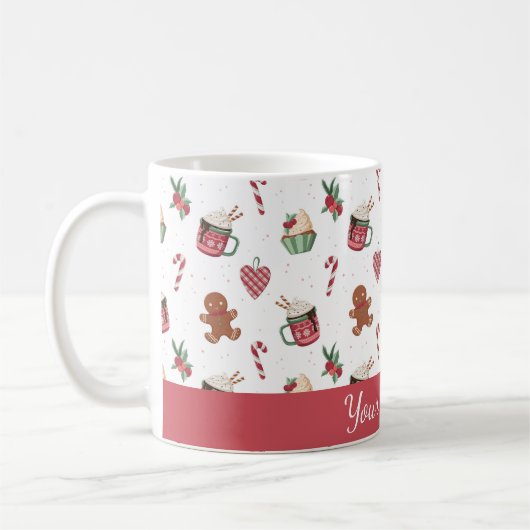 Cute Personalized Gingerbread Mug Koffiemok (Links)