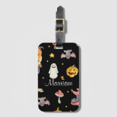 Cute Personalized Halloween Bagagelabel (Voorkant (verticaal))