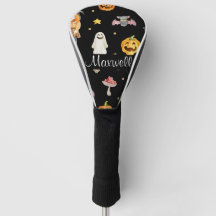 Cute Personalized Halloween Hoesje-Mate Golf Head