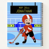 Cute Personalized Ice Hockey star rw Notitieboek (Achterkant)