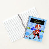 Cute Personalized Ice Hockey star rw Notitieboek (Binnen)