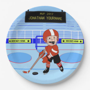 Cute Personalized Ice Hockey star RW Papieren Bordje