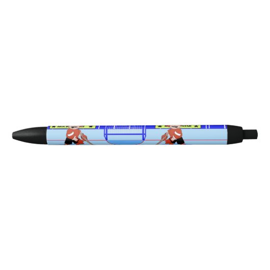 Cute Personalized Ice Hockey star rw Zwarte Inkt Pen (Voorkant)