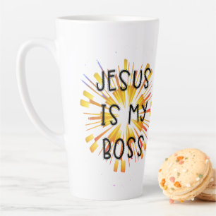 Cute Personalized ★ JESUS IS MY BOSS ★ Religio Latte Mok