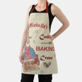 Cute Personalized Kerstbaking Crew Schort (Insitu)