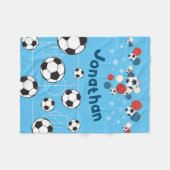 Cute Personalized Kerstmis Football Voetbal Fleece Deken (Voorkant (Horizontaal))