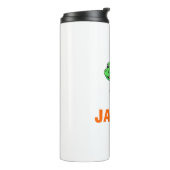 Cute Personalized Kids Name Dinosaur Thermosbeker (Gedraaid links)