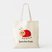 Cute personalized ladybug tote tote bag (Achterkant)