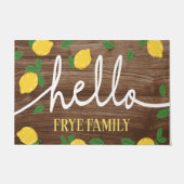 Cute Personalized Lemons Mat,Hallo Lemon Deurmat (Voorkant)