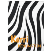 Cute Personalized Leopard Print Clipboard  Klembord (Achterkant)