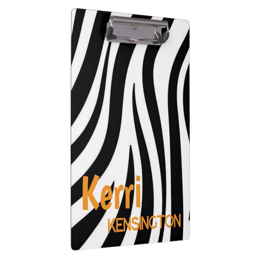 Cute Personalized Leopard Print Clipboard  Klembord (Rechts)