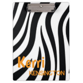 Cute Personalized Leopard Print Clipboard  Klembord (Voorkant)