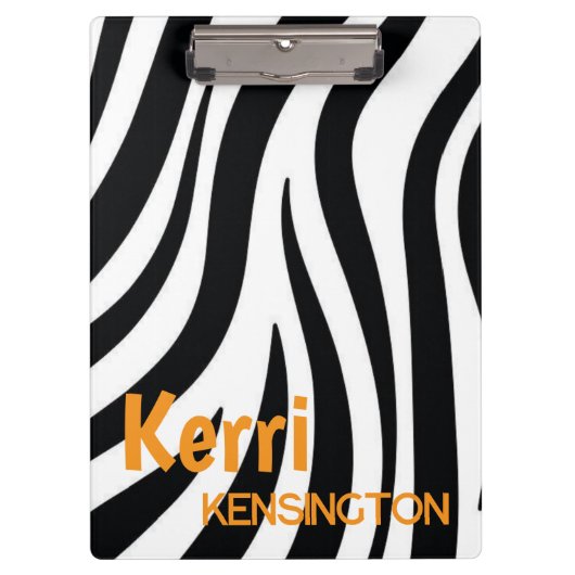 Cute Personalized Leopard Print Clipboard Klembord (Voorkant)