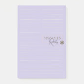 Cute Personalized Lined Simple Modern Lavender Post-it® Notes (Voorkant)