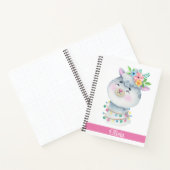 Cute Personalized Llama Notitieboek (Binnen)