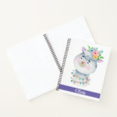 Cute Personalized Llama Notitieboek (Binnen)
