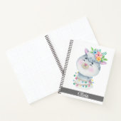 Cute Personalized Llama Notitieboek (Binnen)