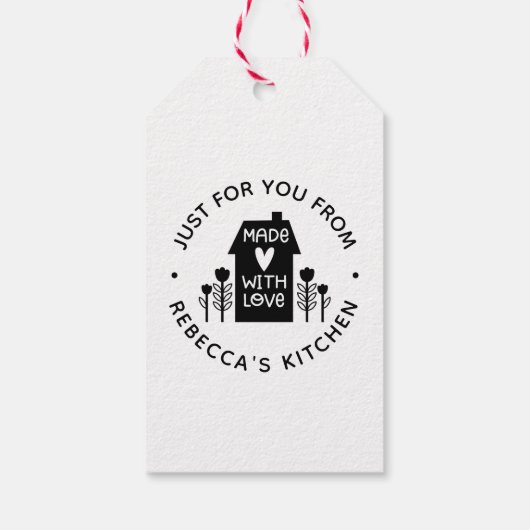 Cute Personalized made with Love Gift Label Cadeaulabel (Achterkant)