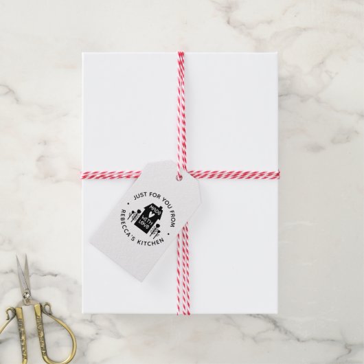 Cute Personalized made with Love Gift Label Cadeaulabel (Met Touw)