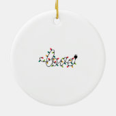 Cute Personalized Merry CatMus Funny Kerstmis Keramisch Ornament (Achterkant)