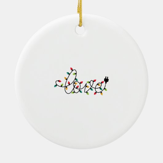 Cute Personalized Merry CatMus Funny Kerstmis Keramisch Ornament (Achterkant)