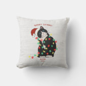 Cute Personalized Merry CatMus Funny Kerstmis Kussen (Voorkant)