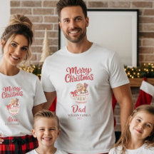 Cute Personalized “Merry Christmas” Family T-Shirt
