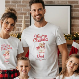 Cute Personalized “Merry Christmas” Family T-Shirt
