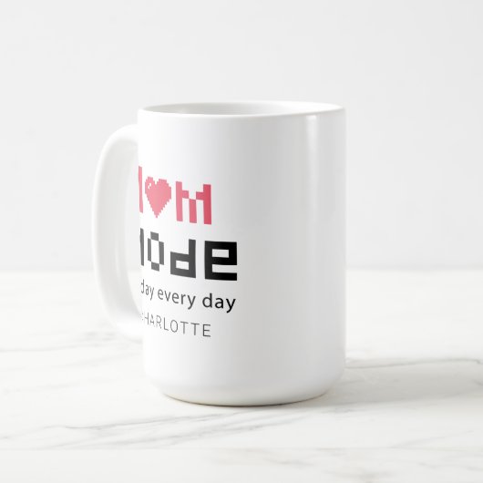 Cute Personalized Moederdag Funny Ma Gag Koffiemok (Voorkant links)