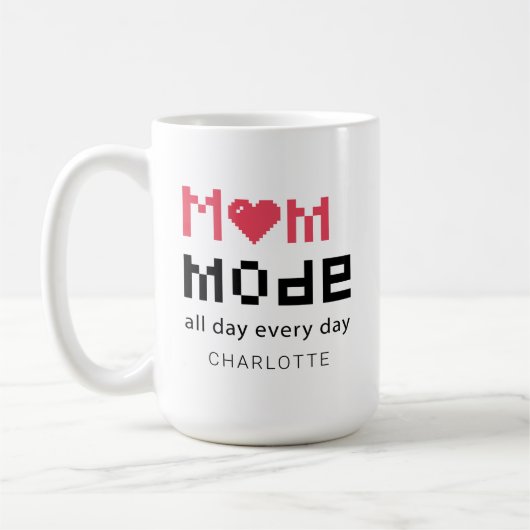 Cute Personalized Moederdag Funny Ma Gag Koffiemok (Links)