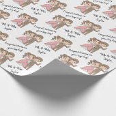 Cute Personalized Mr & Mrs./Name Wedding Cadeaupapier (Hoek)