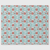 Cute Personalized Name Polar Beer Cadeaupapier (Vlak)