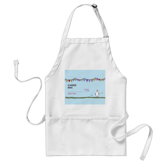 Cute Personalized Nautical Seagull Standaard Schort (Voorkant)