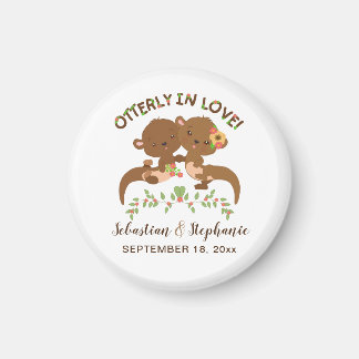 Cute Personalized Otterly in Love Magneet