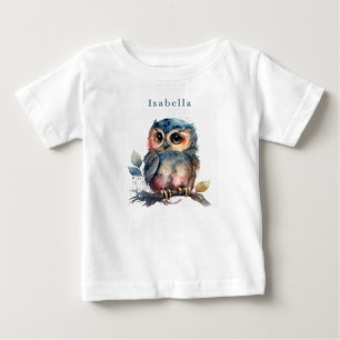 Cute Personalized Owl Baby T-Shirt