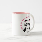 Cute Personalized Panda Mok (Voorkant rechts)