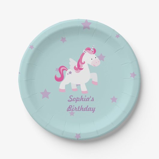Cute Personalized Paper Bord Magical Unicorn (Voorkant)