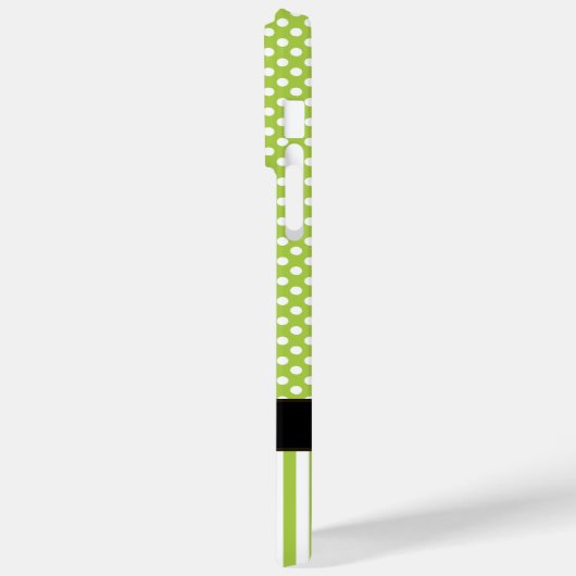 Cute Personalized Peapod Limoen Stripe and Polka D Case-Mate iPhone Case (Achterkant / Links)