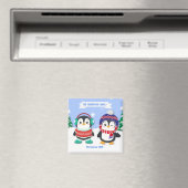Cute Personalized Penguin Kerstmagneet Magneet (Insitu (Vaatwasser))