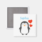 Cute Personalized Penguin  Magneet (Voorkant / Achterkant)