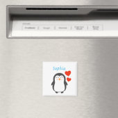 Cute Personalized Penguin  Magneet (Insitu (Vaatwasser))
