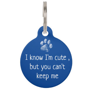 Cute Personalized Pet Dog Name Tags - Funny Puppy Huisdierpenning