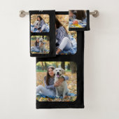 Cute Personalized Photo Collage Pet Lover Dog Bad Handdoek (Insitu)